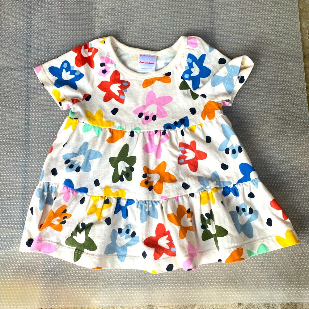 Hanna Andersson Bright Floral Dress 18-24 mo infant summer